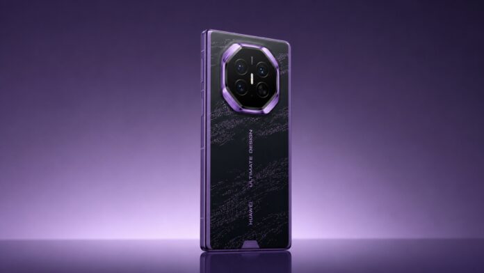 429373 Huawei Mate XT 2 tri-fold foldable phone in an official-style render.