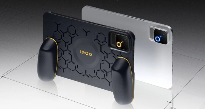 iqoo-pad-ultra-iqoo-tableta-gaming-cover-a96830-002 iQOO Pad Ultra compact gaming tablet with visible side cooling vents